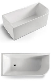 ANGOLO GLOSS WHITE CORNER BATH Right and Left corner with 1700mm and 1500mm